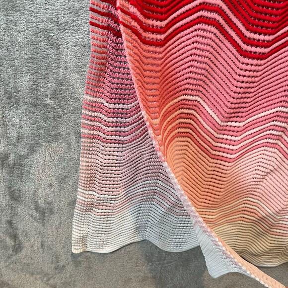 MILLY Cabana Gradient Wave Midi Dress in Pink Ombré Size Small Resort Wear - Picture 5 of 7